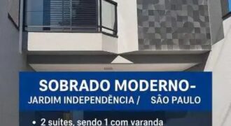 Sobrado para venda possui 80 metros quadrados com 2 quartos em Jardim Independência – São Paulo – SP