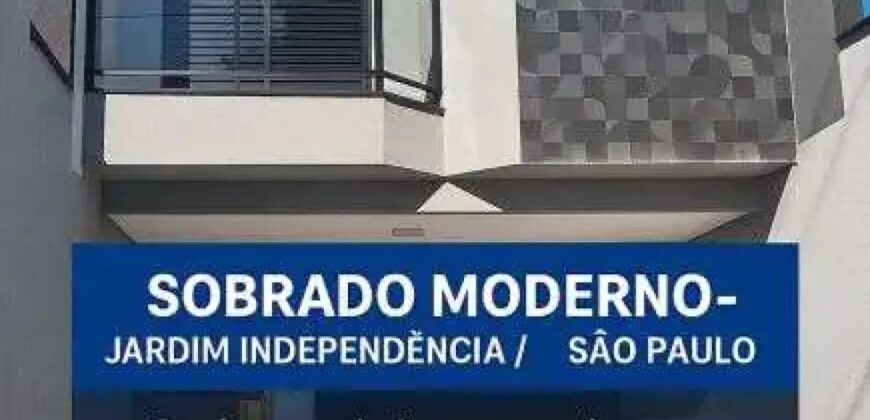 Sobrado para venda possui 80 metros quadrados com 2 quartos em Jardim Independência – São Paulo – SP
